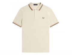 Fred Perry - Twin Tipped Shirt - Katoenen Polo Beige