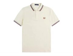 Fred Perry - Twin Tipped Shirt - Crèmekleurig Poloshirt