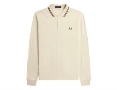 Fred Perry - LS Twin Tipped Shirt - Beige Longsleeve