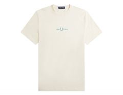 Fred Perry - Embroidered T-Shirt - Ecru Herenshirt
