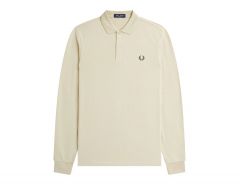 Fred Perry - Longsleeve Plain Shirt - Beige Longsleeve Polo