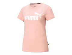 Puma - ESS Logo Tee Women - Roze T-Shirt