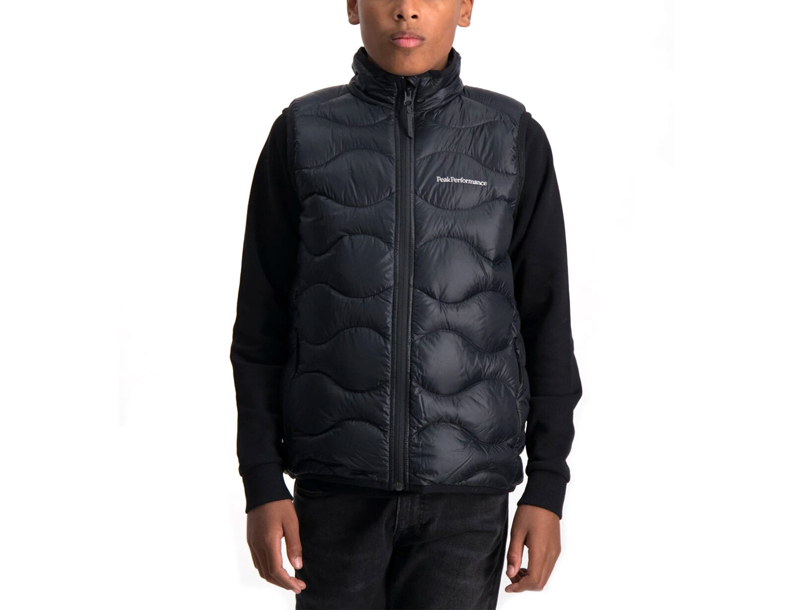 Peak Performance - Helium Vest Junior - Zwarte Bodywarmer Kids