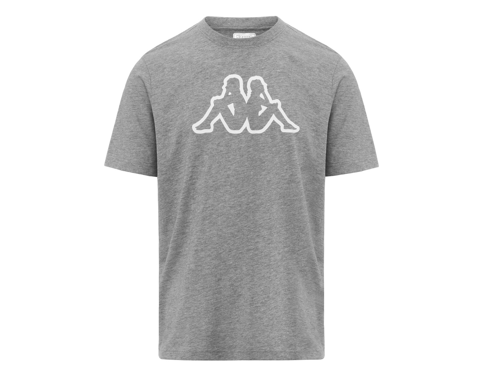 Kappa - T-Shirt Logo Cromen - Grijs T-Shirt Katoen
