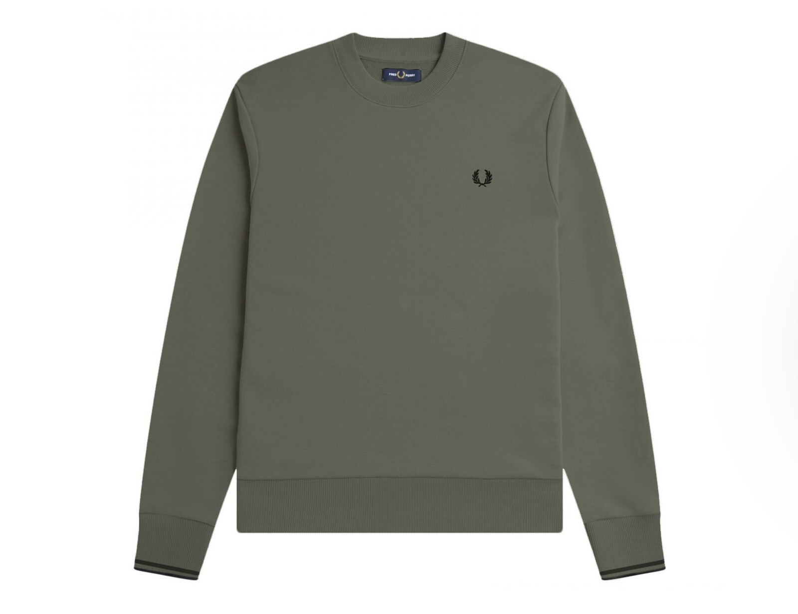 Fred Perry - Crew Neck Sweatshirt - Legergroene Sweater
