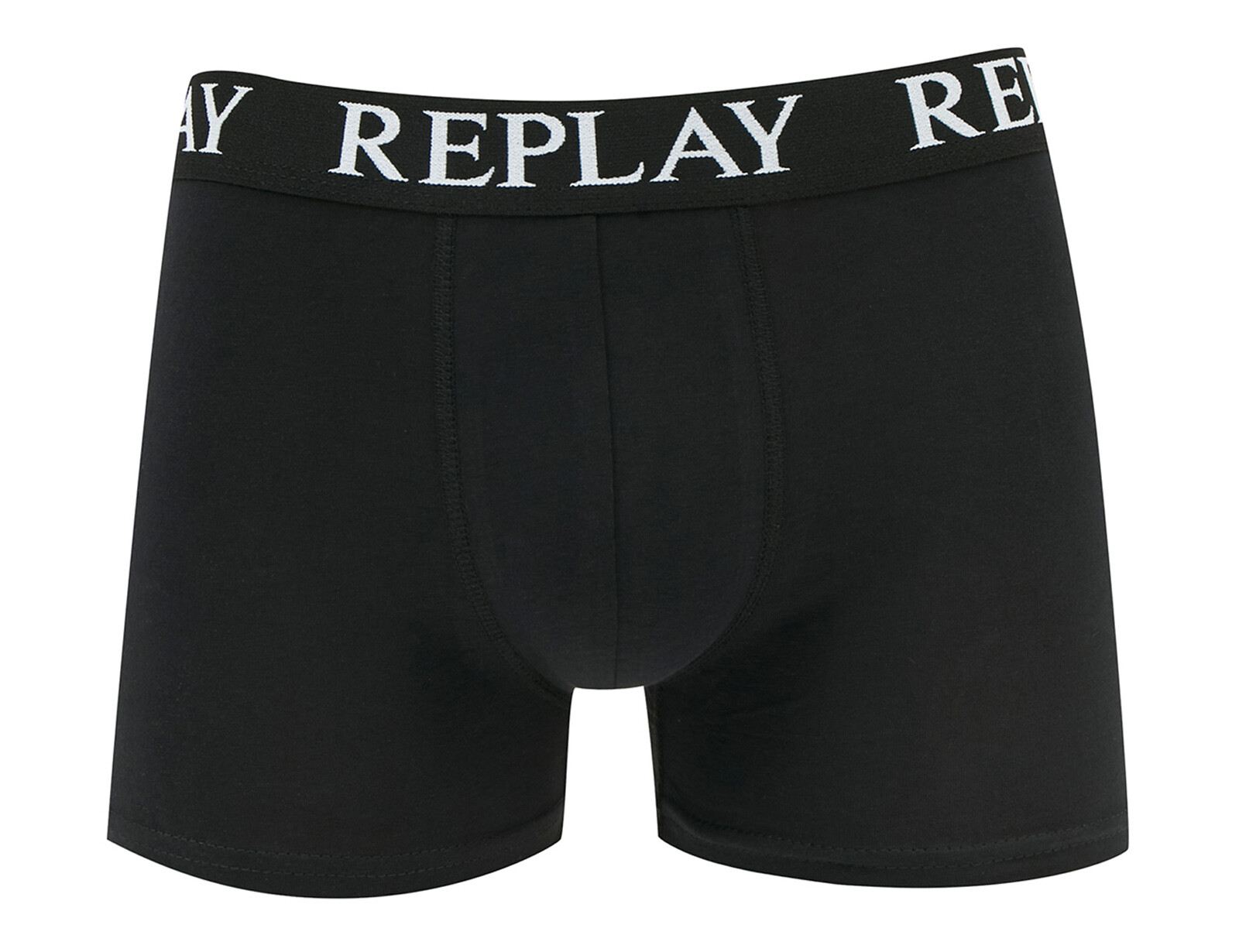 Replay - Boxer Basic Cuff Logo 3P - Zwart Ondergoed Heren-S