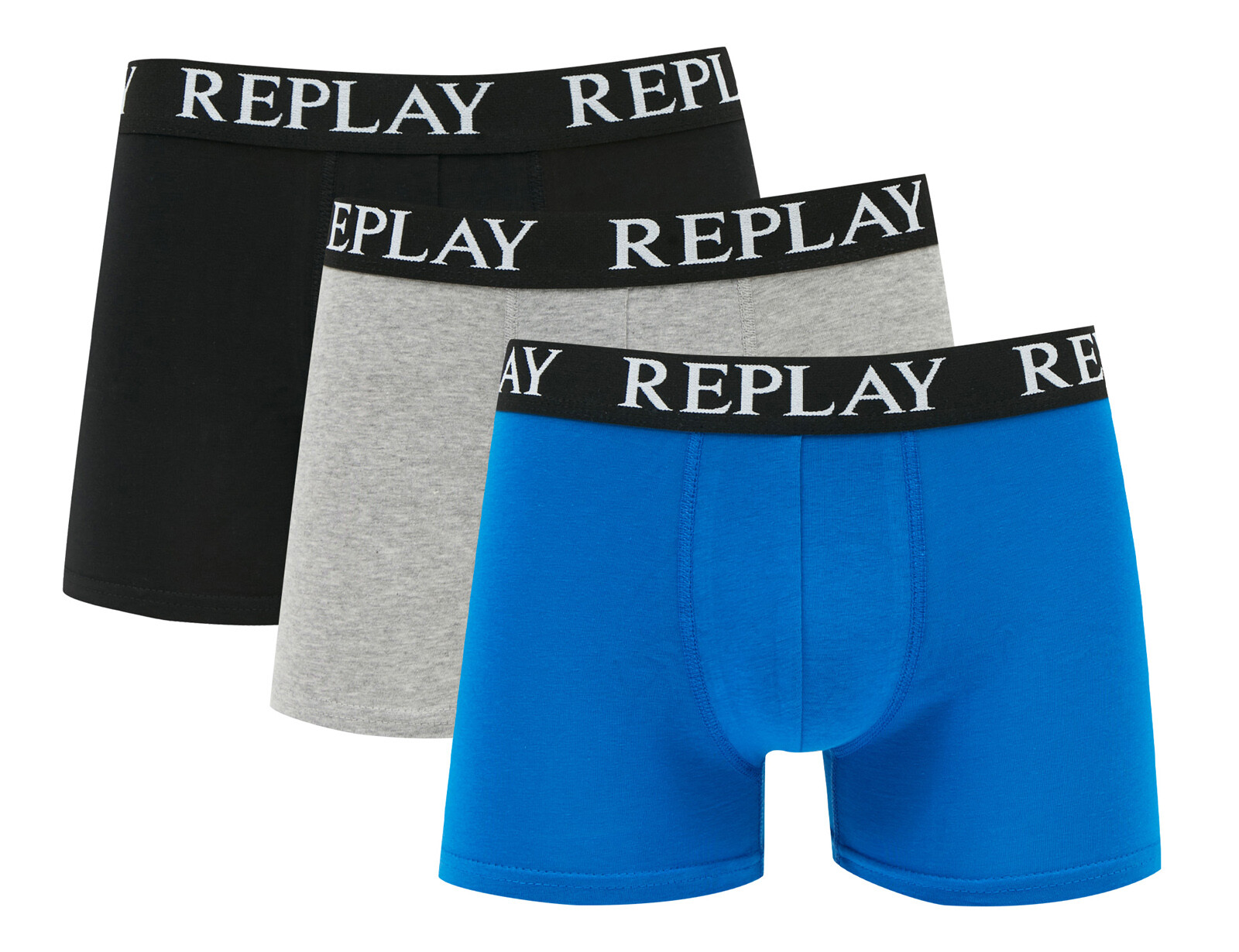 Replay - Boxer Basic Cuff Logo 3 Pack - Boxershorts Heren