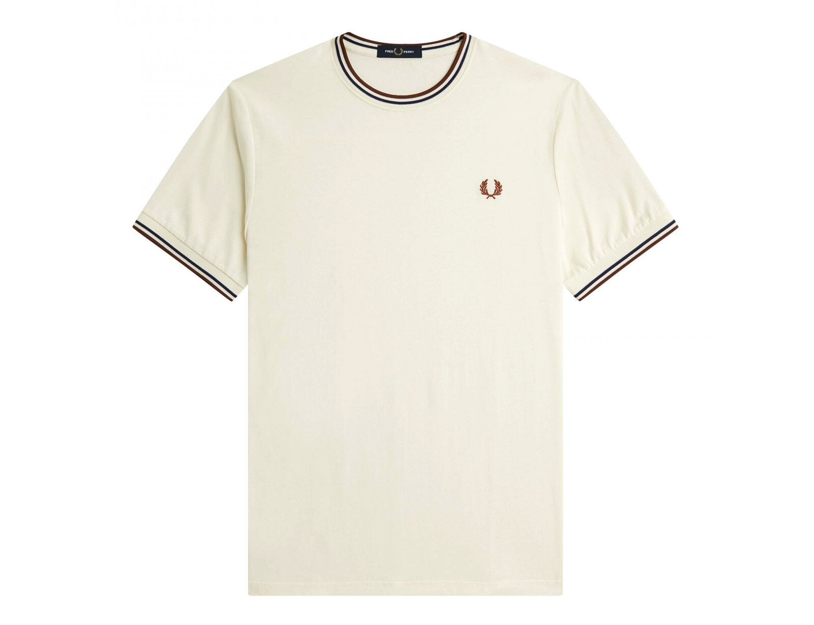 Fred Perry - Twin Tipped T-Shirt - Beige T-Shirt