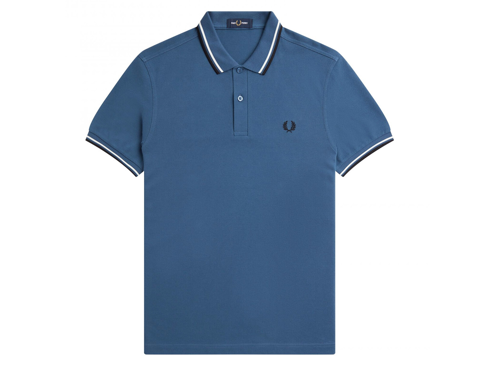 Fred Perry - Twin Tipped Shirt - Blauwe Herenpolo Katoen