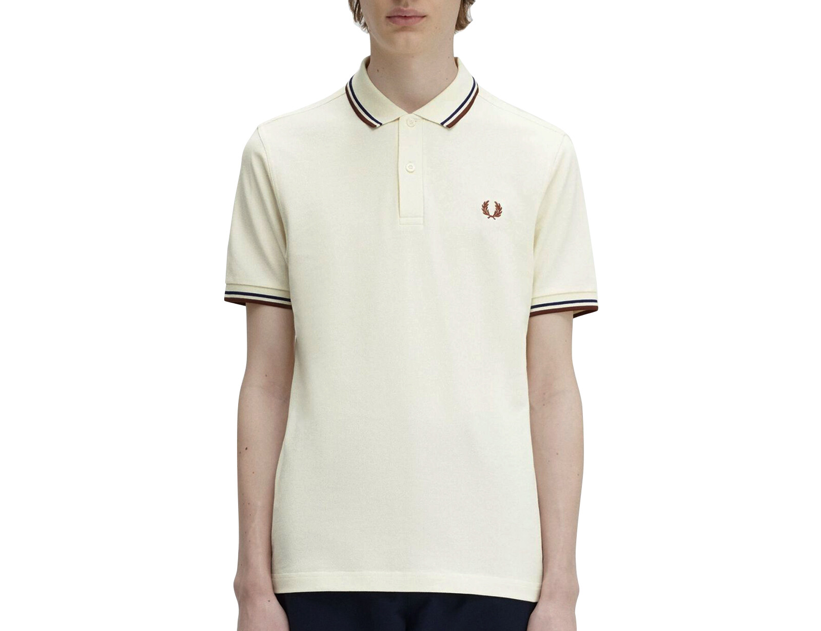 Fred Perry - Twin Tipped Shirt - Crèmekleurig Poloshirt