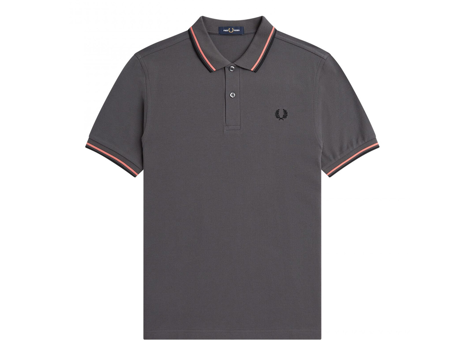 Fred Perry - Twin Tipped Shirt - Grijs met Roze Polo