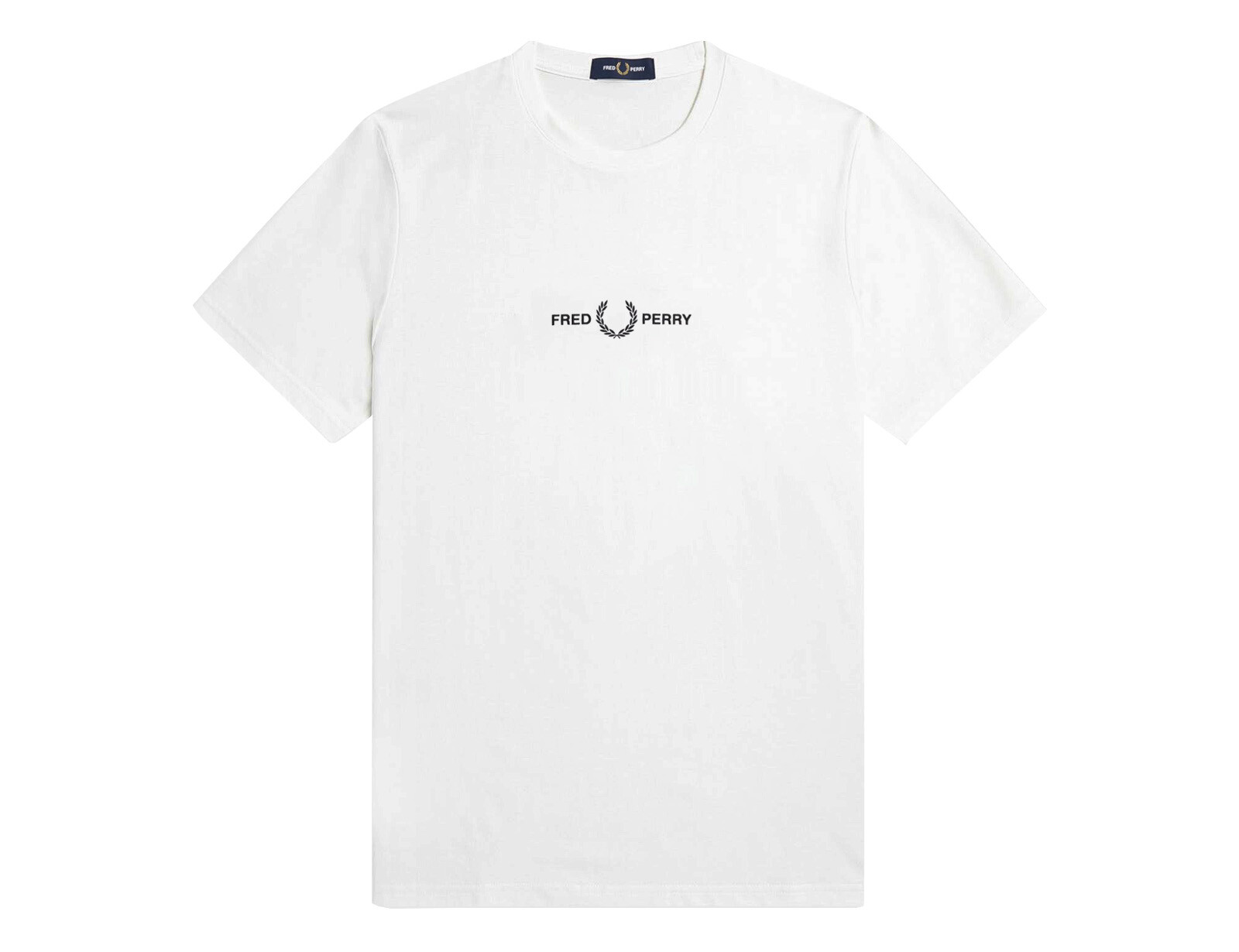 Fred Perry - Embroidered T-Shirt - Wit Herenshirt