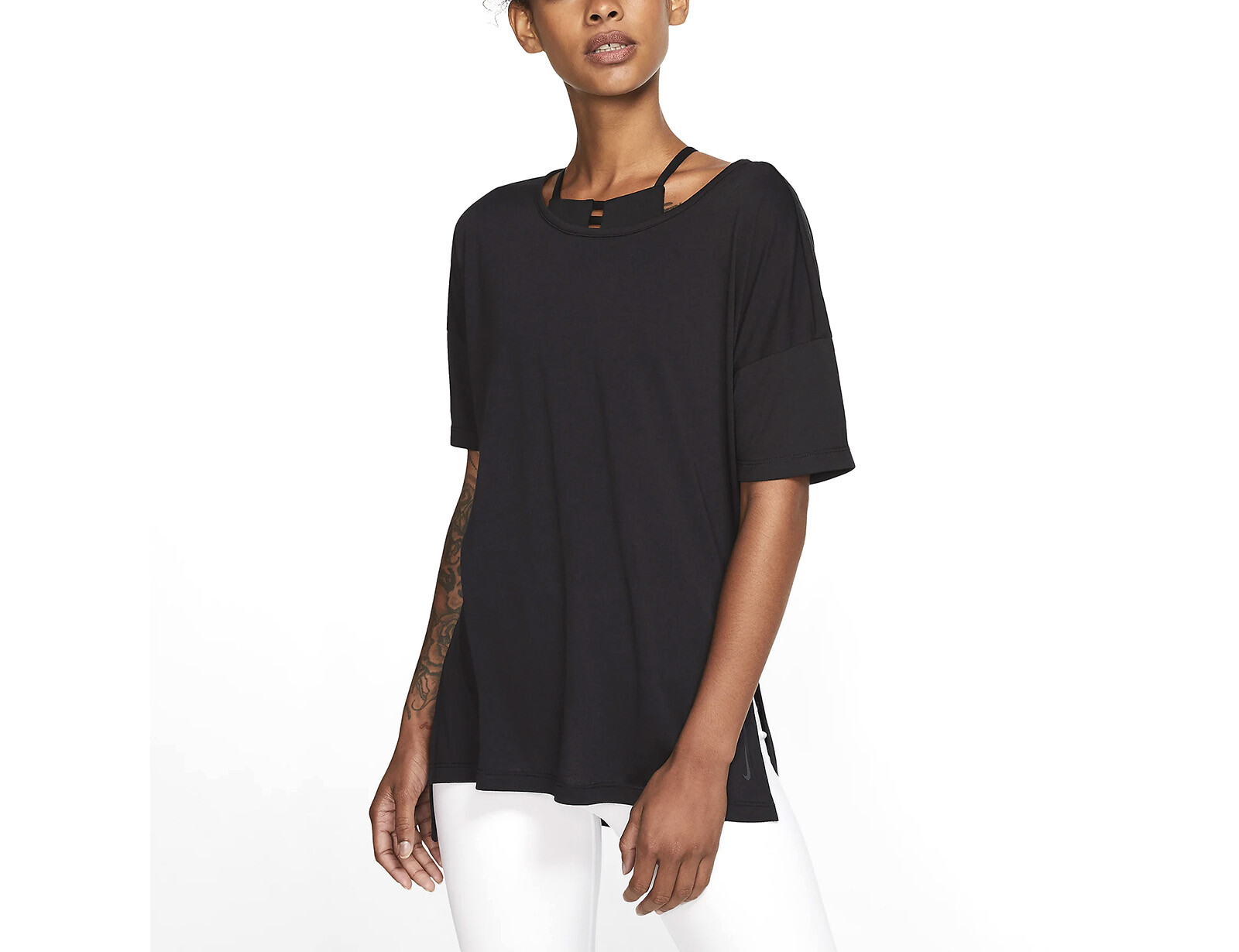 Nike - Yoga Short Sleeve Top - Losvallend T-shirt