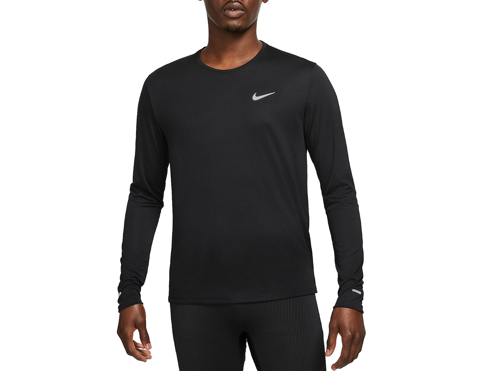 Nike - Dri-FIT UV Miler Longsleeve Shirt - Zwart Sportshirt