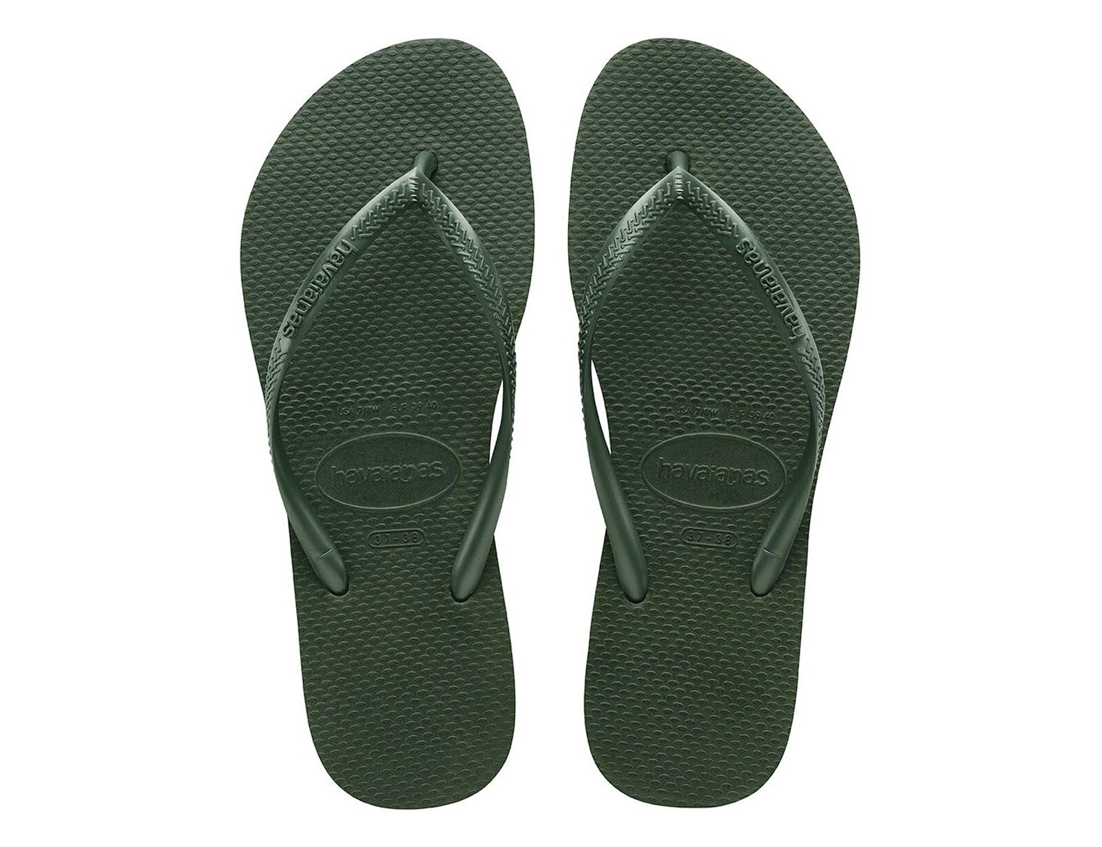 Havaianas - Slim Women - Olijfgroene Teenslippers