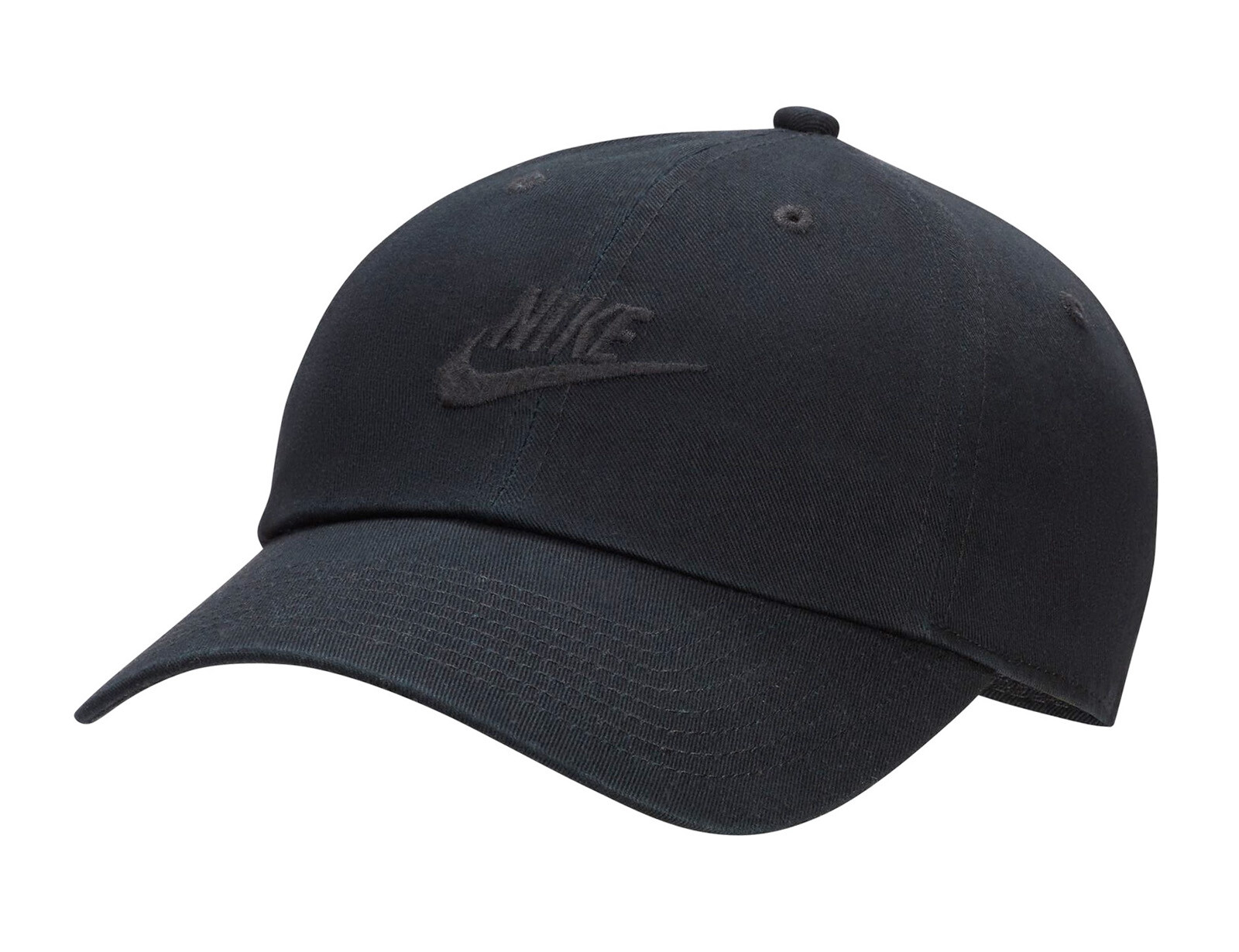 Nike - Washed Club Cap - Zwarte Pet met Washed Look